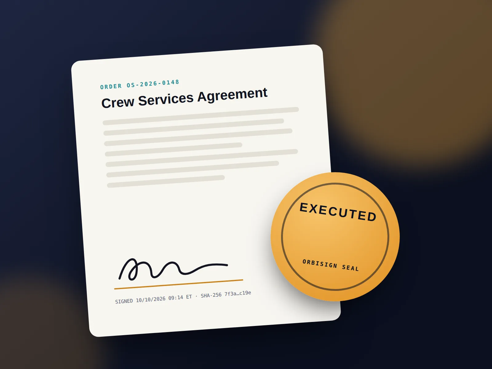 Orbisign on a laptop and phone